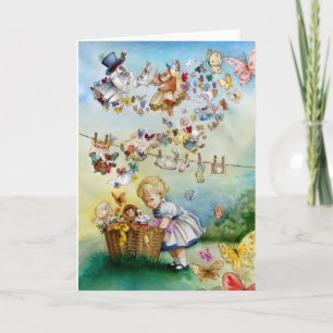 Cartão "Flying High" Alice in Wonderland Inspired card