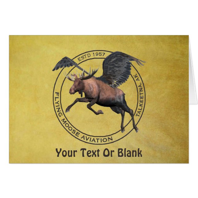 Cartão Flying Moose Aviation (Frente Horizontal)