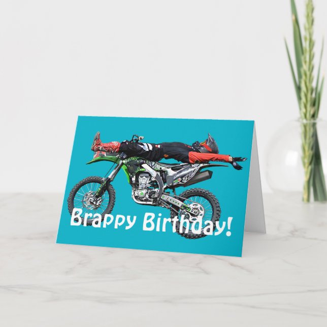 Cartão FMX - Conluio aéreo III do motocross do estilo (Frente)