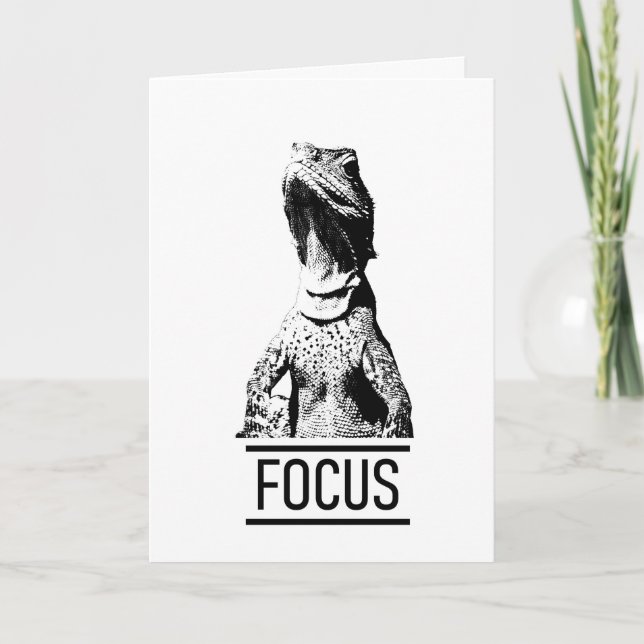 Cartão Focalizar Texto Motivacional | Lizard (Frente)