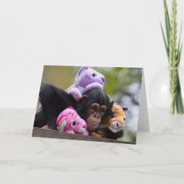 Cartão Fofinho Chimp & Animal Friends