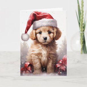 Cartão Fofo giro num Natal