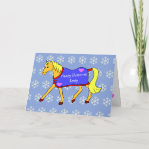 Cartão Fofo Trotting Pony Natal