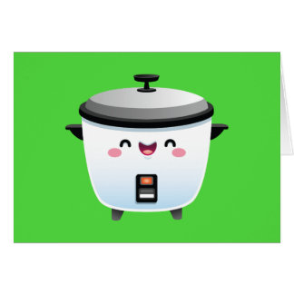 Cartão Fogão de arroz de Kawaii