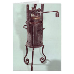 Cartão Fogão de pressão inventado por Denis Papin 1679