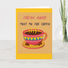 Cartão Foge e me encontra para um café