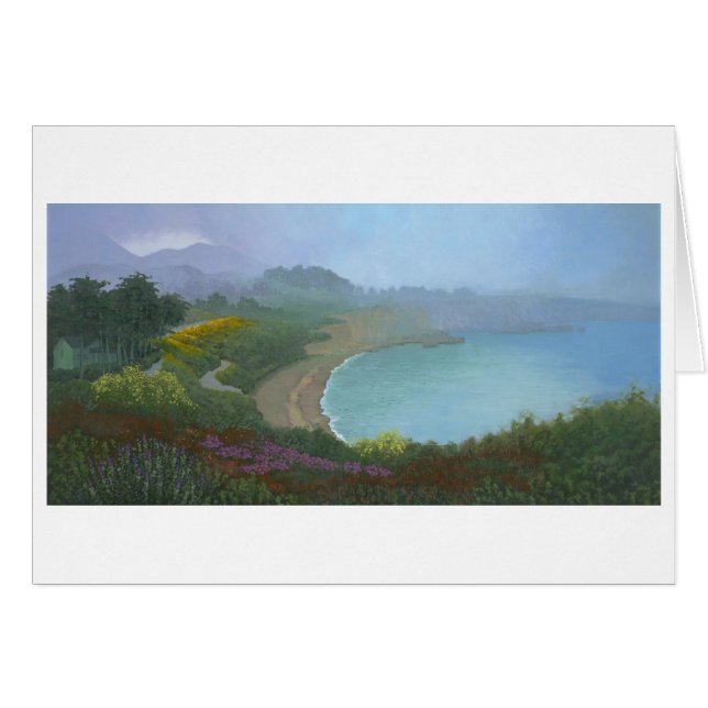 Cartão Foggy Morning on the Bluff (Frente horizontal)