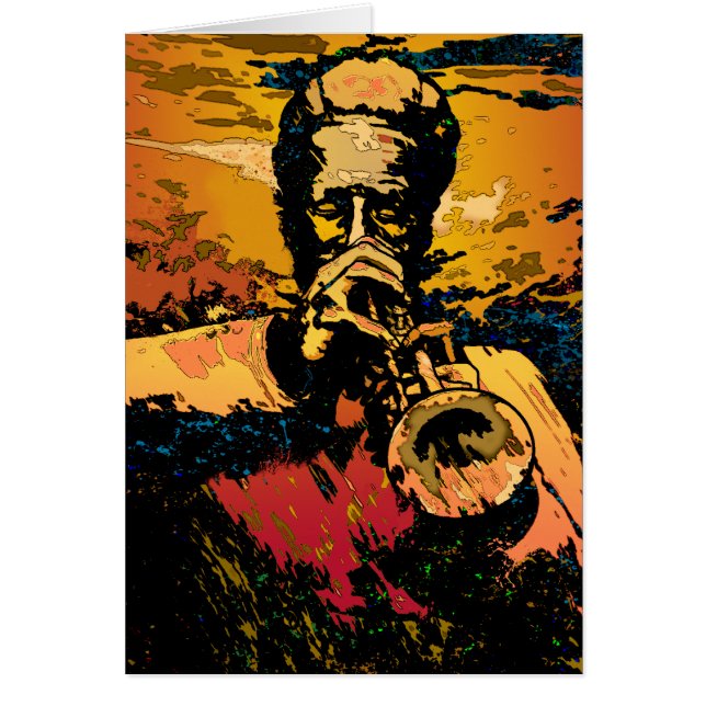 Cartão Fogo da trombeta (Frente)