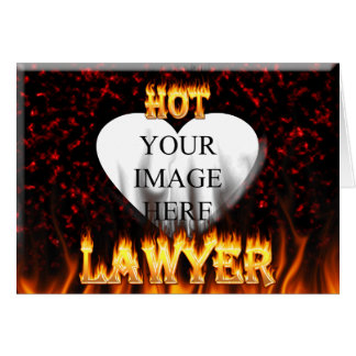 Cartão Fogo do advogado e mármore quentes do vermelho das