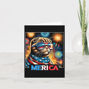 Cartão Fogos de artifício com dobra escocesa patriótica M