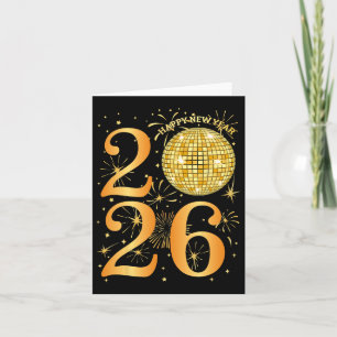 Cartão Fogos de artifício do feliz ano novo 2026 - peça d