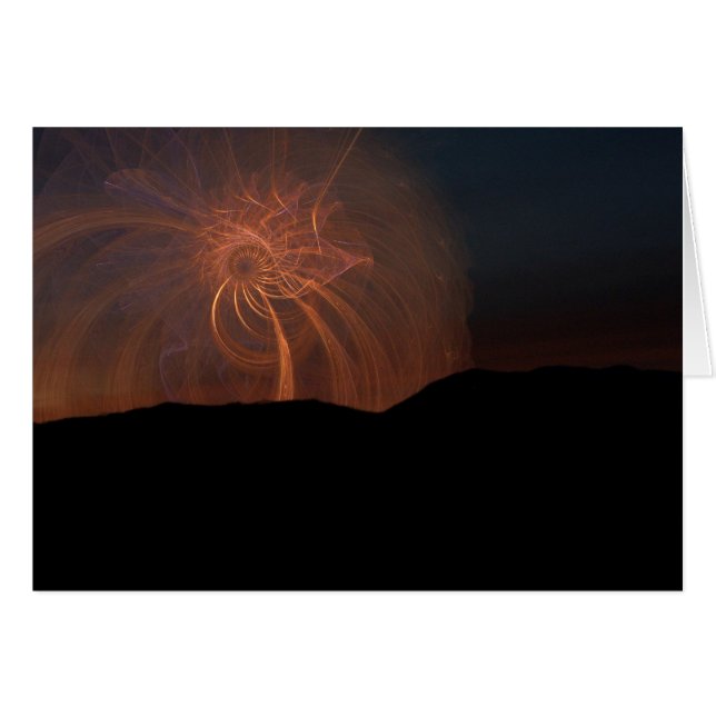 Cartão Fogos-de-artifício do Fractal (Frente horizontal)
