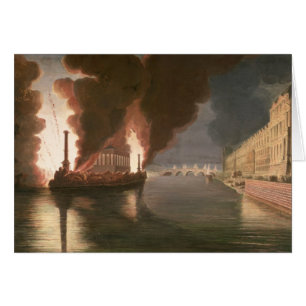 Cartão Fogos-de-artifício no Seine