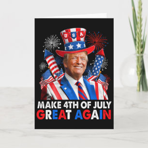 Cartão Fogos de Artifício Patrióticos de Donald Trump Faz