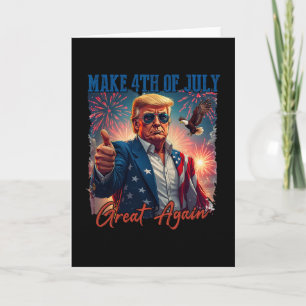 Cartão Fogueira Patriótica de Donald Trump Faz o 4 de Jul