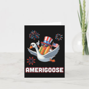 Cartão Fogueira Riding Goose Amerigoose Independência 4º