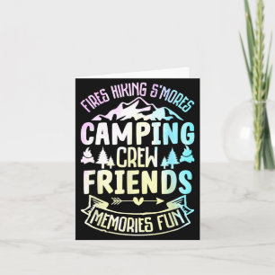 Cartão Fogueiras Trilha SMores Acampamento Equipe Amigos