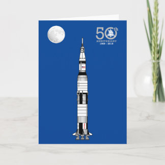 Cartão Foguete de Saturn V, aterragem de lua de Apollo 11