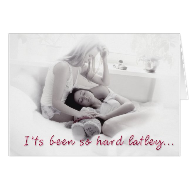 Cartão Foi latley tão duro (Frente Horizontal)