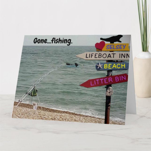 Cartão Foi-se.....Pesca. (Frente)