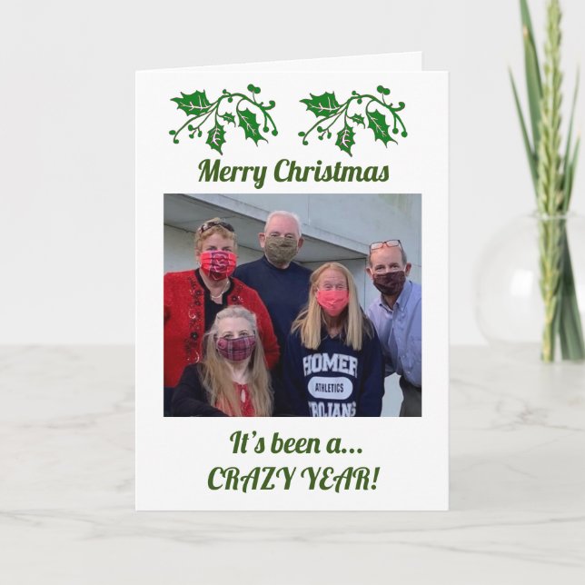 Cartão Foi um ano LOUCO da Gangue com Foto (Frente)