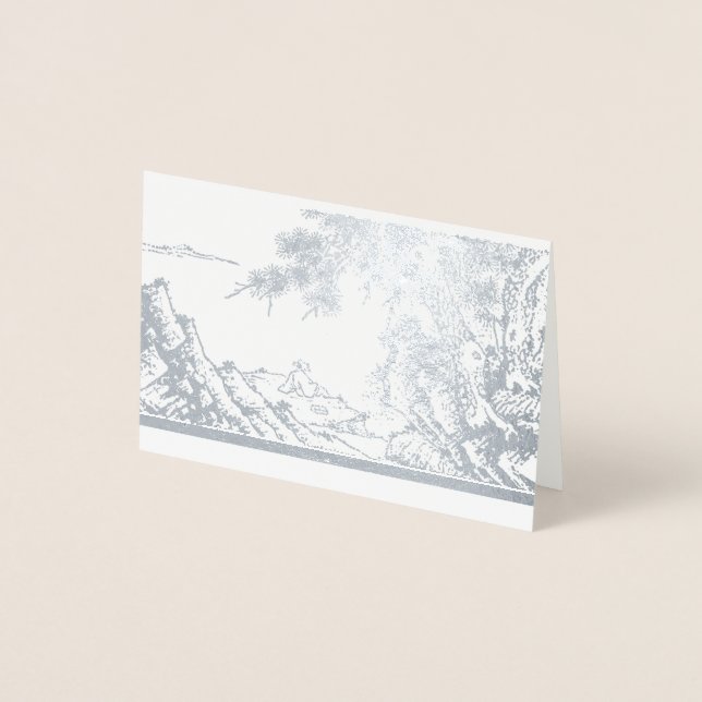 Cartão Foil do poeta chinês (Frente)