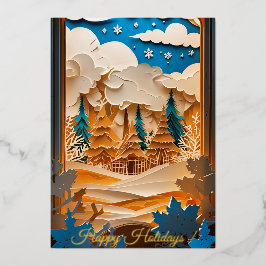 Cartão Foil Wonderland de inverno