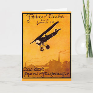 Cartão Fokker Worke Poster em Notecards