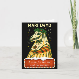 Cartão Folclore Retro Divertido Cavalo Esqueleto Mari Lwy