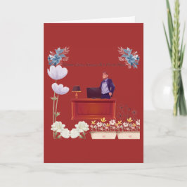 Cartão Folded Greeting Card deep red