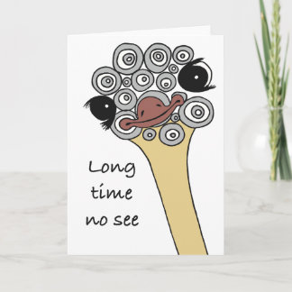 Cartão Folded Greeting Card Long time no see