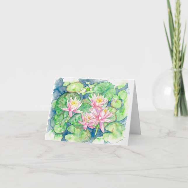 Cartão Folded greeting card with original artwork (Frente)