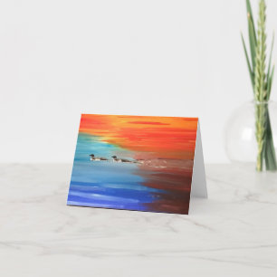 Cartão Folded Greeting Card with picture of Loons