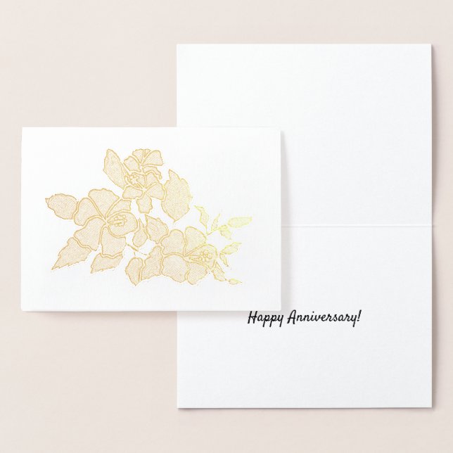 Cartão Folha - Blossomas de Hibiscus (Exibição)