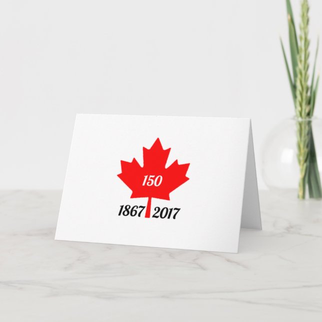 Cartão Folha de bordo de Canadá 150 em 2017 (Frente)