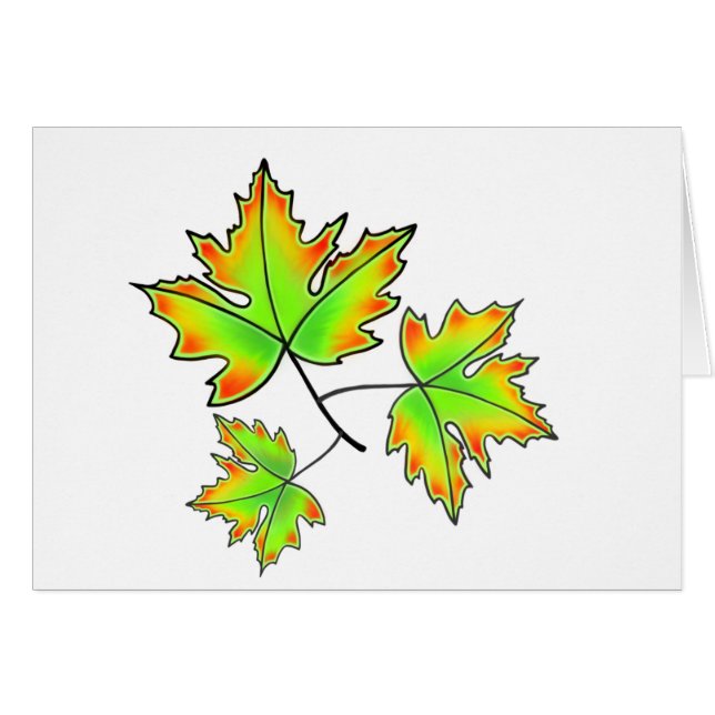 Cartão Folha de Maple (Frente Horizontal)