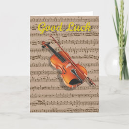 Cartão Folha de música e violino.