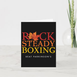 Cartão Folha de outono Rock Steady Boxing
