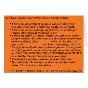 Cartão Folha de ucha Solteiro-Tomada partido da surdez