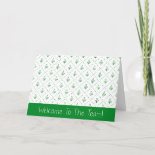 Cartão Folha Verde Bem-vindo à Equipe Novo Funcionário