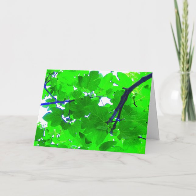 Cartão Folhas da árvore de figo (Frente)