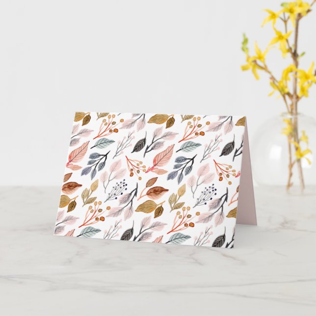 Cartão folhas de árvores (Flor Amarela)