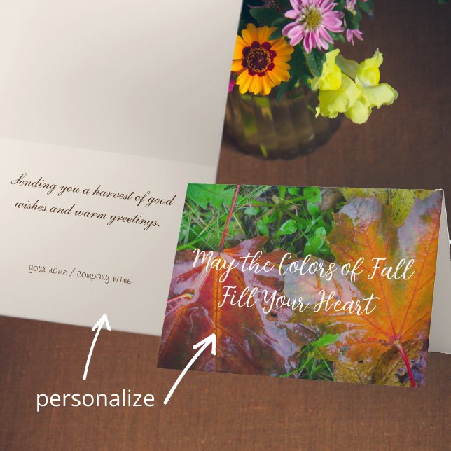 Cartão Folhas de carapaça vermelha (Criador carregado)