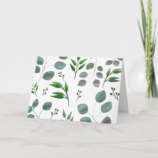 Cartão Folhas de eucalipto (Frente)