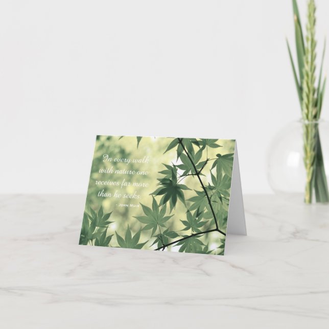 Cartão Folhas de Mapeamento de Cotação de Natureza Inspir (Frente)