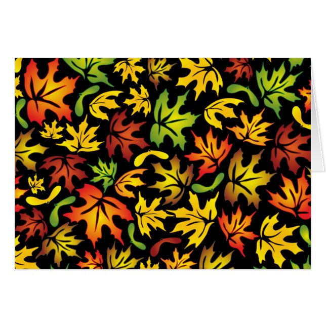 Cartão folhas de maple (Frente Horizontal)
