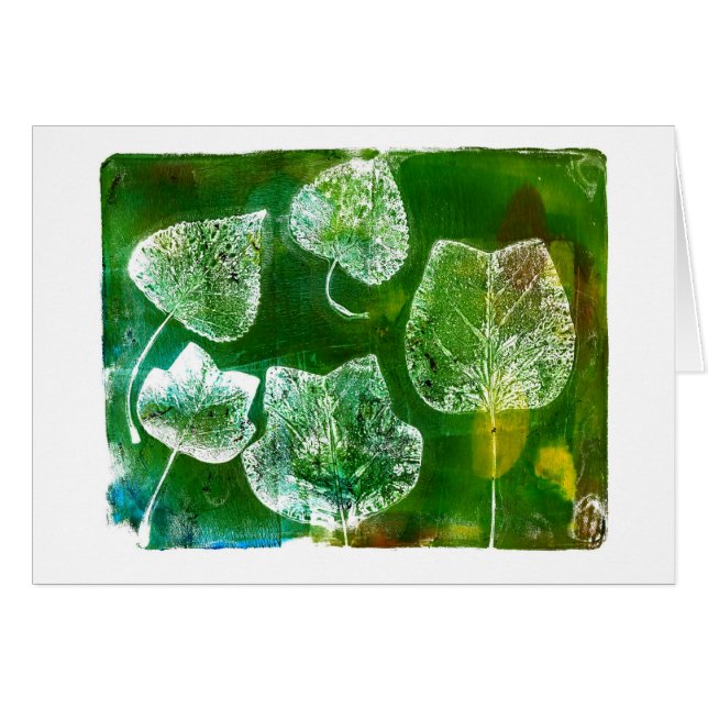 Cartão Folhas de outono (Frente Horizontal)