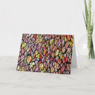 Cartão Folhas de outono