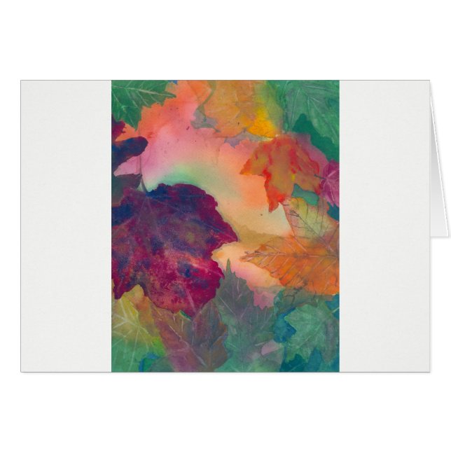 Cartão Folhas de outono ao longo da costa da Nova Inglate (Frente Horizontal)