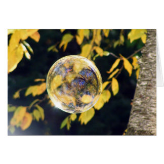 Cartão Folhas de outono Refletidas